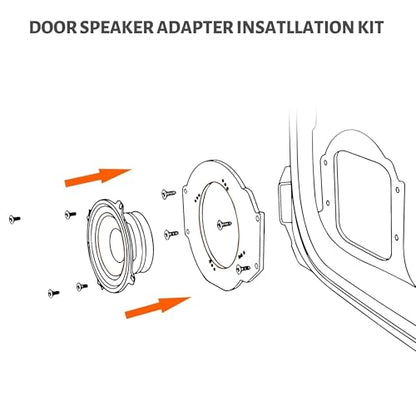 NuIth Car 6.5 Inch Speaker Adapter Bracket W/Wiring Harness Kit Select for 2006-2013 Honda Civic/Accord/CR-V/Acura 2007-2013 Aftermarket Front Rear Door Speaker Ring