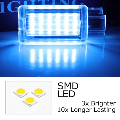 iJDMTOY 18-SMD Aqua Ice Blue Full LED Trunk Cargo Light Assembly Kit, Compatible With Chevrolet Camaro Cruze Trax Spark, Compatible With Cadillac XTS, Buick Lacrosse, GMC Acadia etc - style: Aqua Ice Blue