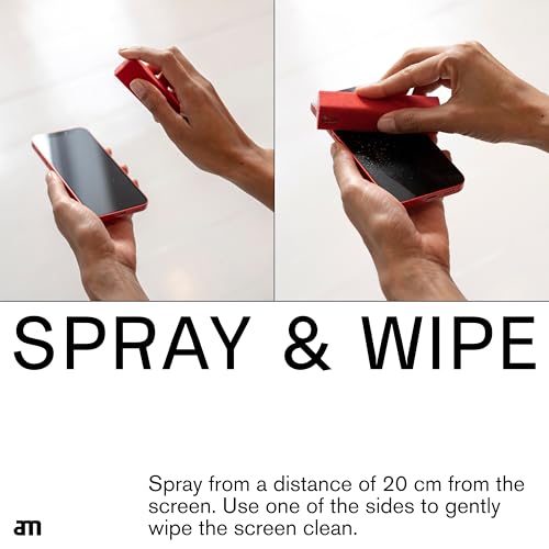am Screen Cleaner Mist Spray with Microfiber Cloth Around – Alcohol-Free, Streak-Free Screen Cleaning Kit for Smartphones, Tablets, Laptops, Smart TVs & Car Screens, 1 Pack, Green - color: Green, size: 0.35 Fl Oz (Pack of 1)