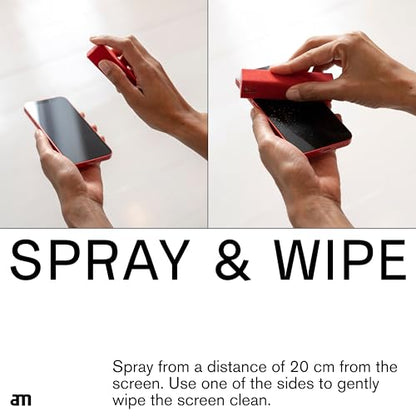 am Screen Cleaner Mist Spray with Microfiber Cloth Around – Alcohol-Free, Streak-Free Screen Cleaning Kit for Smartphones, Tablets, Laptops, Smart TVs & Car Screens, 1 Pack, Green - color: Green, size: 0.35 Fl Oz (Pack of 1)
