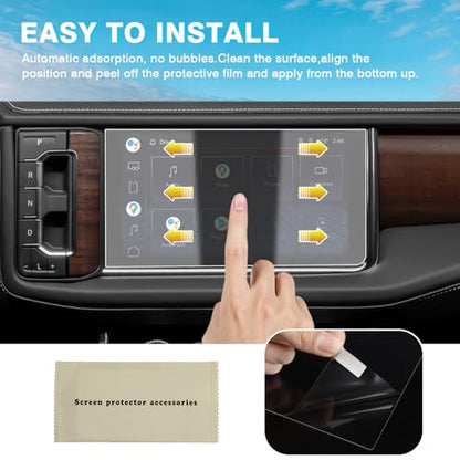 Karltys [Upgrade] 2021~2024 GMC Yukon Denali/Denali Ultimate 10.2-Inch Screen Protector [No Glare & Fingerprint] for Touchscreen Tempered Glass Display Protective Film - size: 2021-2024 GMC Yukon Denali/Denali Ultimate