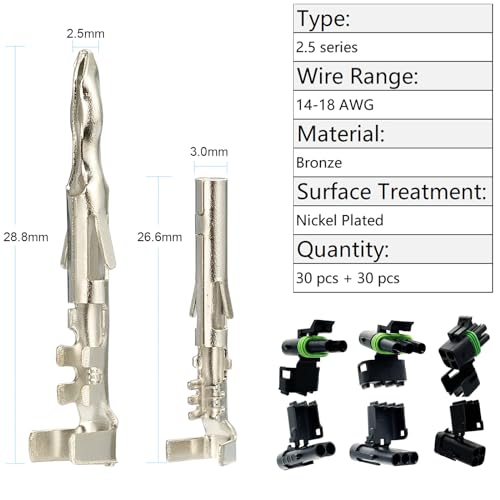 440Pcs Automotive Electrical Pin Connectors Kit Crimp Terminal Pins - color: 440pcs Pin Terminals