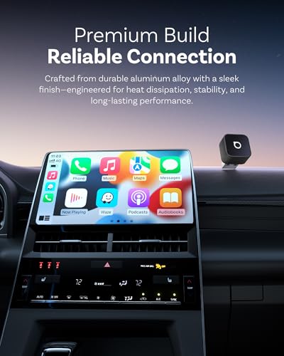 Ottocast Mini Cube 3.0 Wireless CarPlay & Android Auto Adapter 2026– Plug & Play, Fast Auto-Reconnect (Black) - color: Black, size: USB A