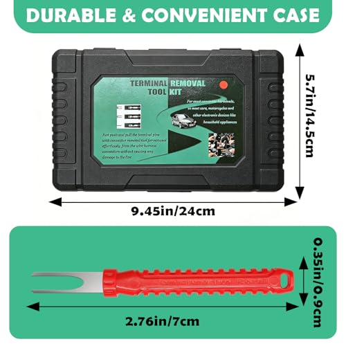 41PCS Terminal Removal Tool Kit with Storage Case and Gloves, Automotive Depinning Tool Kit, Electrical Pin Removal Tool Set, Connector Pin Extractor for Car Wiring Harness Repair