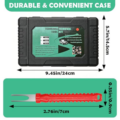 41PCS Terminal Removal Tool Kit with Storage Case and Gloves, Automotive Depinning Tool Kit, Electrical Pin Removal Tool Set, Connector Pin Extractor for Car Wiring Harness Repair
