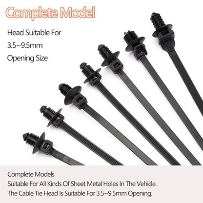70Pcs Cable Ties Push Mount Nylon Zipper Clips Zip Ties Heavy Duty Plastic Push in Zipties for Car 7 Most Popular Sizes Self Locking Zip Tie Clips - color: Ct-70pcs
