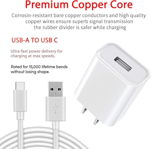 2 Pack 10FT USB C Camera Charger for Arlo Essential 2K, Alro Essential 2nd Generation, Pro 6, Blink Mini 2nd, Blink Outdoor 4 4th Generation, Petcube Cam 360 Camera Charger Charging Cord Power Cable
