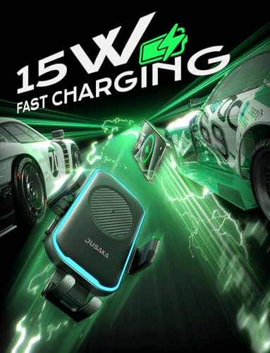 Wireless Car Charger,15W Fast Charging Auto Clamping Phone Holders for Your Car Compatible with iPhone 16/15/14/13, for Samsung Galaxy S24 Ultra S23 S22 S21, S20, S10+ (Black)