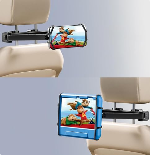 FANGOR Tablet Holder for Car - [3 in 1 Adjustable Extension Arm] Upgraded iPad Holder for car Backseat with Holding Net, Road Trip Essentials for Kids, for 4.7-13" iPad Pro, Air, Mini, Fire HD, Phone - size: 1 Pack - fit for 4.7-13" tablet and phone