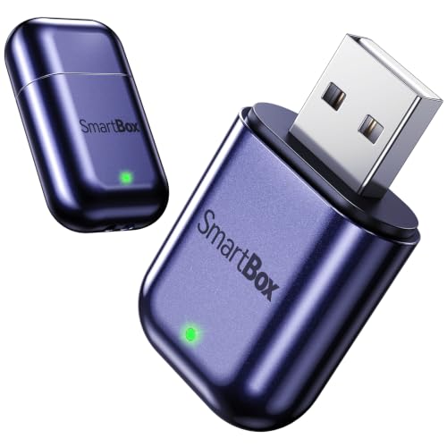 Burnt Sugar Wireless CarPlay Adapter for iPhone, Ultra-Mini USB Adapter for Apple CarPlay Convert Wired to Wireless, Stable Low-Lag Connection Plug & Play for iOS 10+ & Cars from 2016+ (Purple)