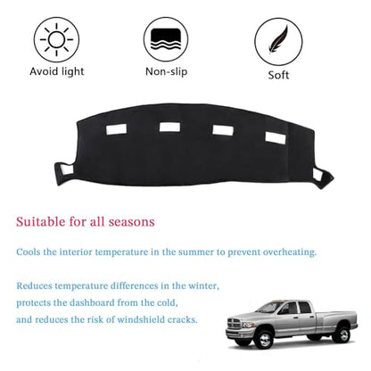 Dashboard Cover Suitable for Dodge Ram 1500 2002-2005/Dodge Ram 2500 3500 2003-2005 Car Dashboard Cover Sun Visor Mat Non-Slip Polyester Dashboard Accessories - size: 02-05 For Dodge Ram 1500/03-05 Ram 2500 3500