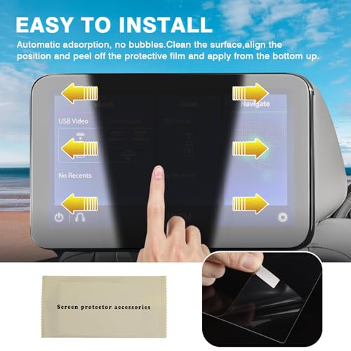 Karltys Upgrade 2 Pack 2021~2025 2026 GMC Yukon Denali/Chevy Tahoe/Suburban Screen Protector Accessories 12.6-Inch [No Glare & Fingerprint] for Rear Seat Media Display Protector Tempered Glass - size: 2021-2025 2026 GMC Yukon/Chevy Tahoe/Suburban