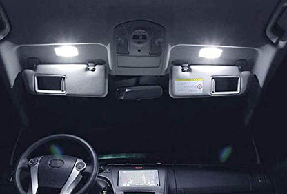 iJDMTOY (2) Super Bright 6-SMD 29mm 6614F LED Replacement Bulbs For Car Sun Visor Vanity Mirror Lights, Xenon White