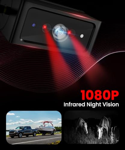 Foxpark Magnetic Wireless Backup Camera for RV Trailer: 1-Min Quick Install No-Drilling Back up Camera with 7" HD 1080P Monitor, 50FT Stable Signal Rear View Camera for Truck, Camper, SUV, Car