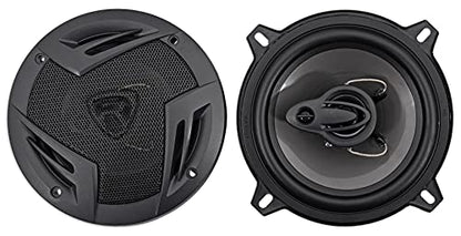 Audiosavings BV6860BH Bundle: 160-Watt Digital Media Bluetooth Receiver, AM/FM, Mobile Home RV Stereo, Pair RV5.3A 5.25" 3-Way Car Speakers 600W peak/100W RMS, CEA Rated, 2-Items