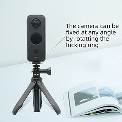 1/4 Inch Aluminum Metal Camera Mount Adapter, Conversion Camera Tripod Mount Compatible with GoPro Hero 13/12/11/10/9/8 Black,DJI Action 6/5 Pro/4/3 and More Action Cameras 1/4 Accessories（2 Packs） - color: Aluminum straight adapter