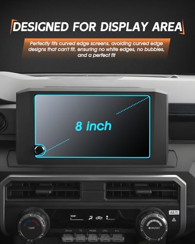 CDEFG Matte Anti Glare for 2025 2026 Toyota Tacoma Screen Protector, 8 Inch Touchscreen, 2024-2026 Tacoma (SR, SR5, TRD PreRunner) Accessories Tempered Glass - color: Tacoma 8 Inch Matte