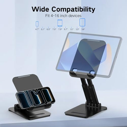 Tonmom Tablet Stand for iPad Holder, Adjustable Tablet Holder for Desk