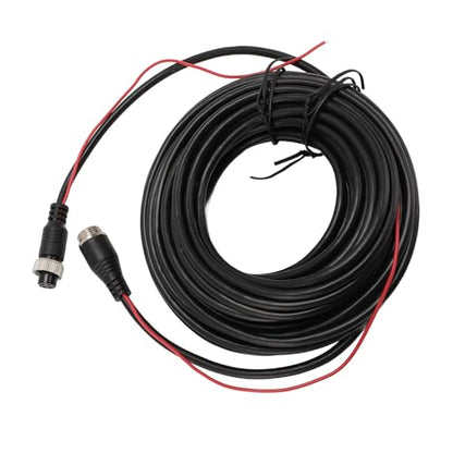 4Pin Backup Camera 4 Pin Backup Camera Extension Cable with Trigger Wire Dash Cam Rearview Camera Extension Cord for CCTV Rear Camera Truck Trailer RV (20m / 65.6ft)