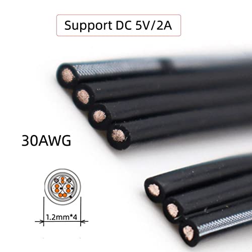 chenyang USB C Short Flat Cable, USB 2.0 Type A Male to USB C Male 90 Degree UP Angled 4 Wires 5V 2A Charge Data Extension Silicone Cable 4 Wires 30AWG 13cm - style: USB 2.0 Type-A to Type-C UP Angled