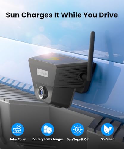 AUTO-VOX Wireless Backup Camera Solar Magnetic, 1-Min DIY Install - size: 5" Single Cam