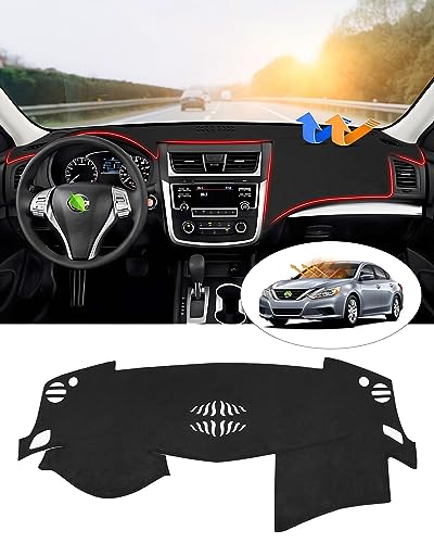 CARTIST Dash Cover Custom Fit for Nissan Altima 2013-2018,Nissan Altima Accessories Dashboard Cover Mat Non-Slip Pad Carpet Anti-Glare UV Rays Protector - size: 13-18 Altima(Black)