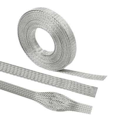 Wire Shielding Sleeve Tinned Copper Ground Straps 1/2in Wide(0.32 ID)-15ft - size: 1/2 in Wide(0.32 in Dia)-15ft