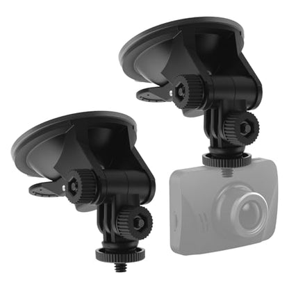 2PCS Car Dash Cam Suction Cup Mount,360° Adjustable Suction Cup Camera Mount for Car Dash Cam,GPS,Phone Holder,Portable Cars Camera Mounts for Cars Dashboard/Windshield