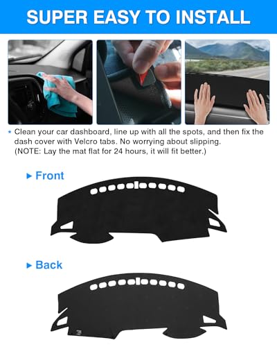 CARTIST Dashboard Cover Mat for 2016-2021 Honda Civic Coupe Sedan/Hatchback Accessories Dash Cover Suede Dash Mat Sunshade Glare UV Rays Protector (Not Fit 2022 Civic) - size: dash mat for Honda Civic 2016-2020