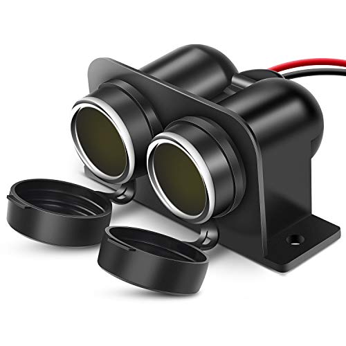 Nilight Dual Car Cigarette Lighter Socket DC 12V Waterproof Power Outlet - color: Dual Cigarette Lighter Socket