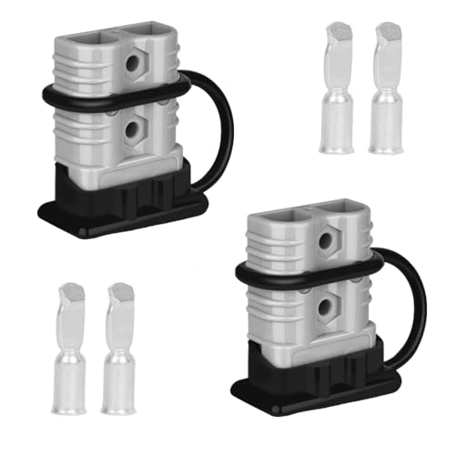 175A Battery Quick Connector with Dust Cover,Battery Quick Disconnect Wire Harness Plug Kit for Car Forklift Motor Winch Trailer（2PC 1/0 AWG 2Covers - size: 2PC 1/0 AWG 2Covers