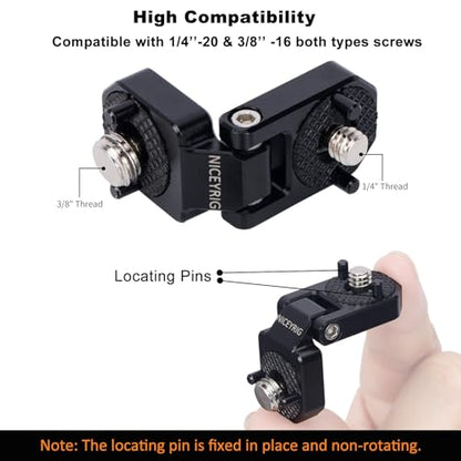 NICEYRIG Mini Right-Angle Plate L-Shape Mounting Bracketfor ARRI Thread-584