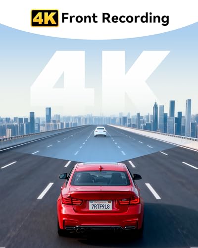 REDTIGER F9Lite Dash Cam 4K Front, ADAS, WiFi APP Control, Hidden Design - size: F9 Lite Single Front - No Card
