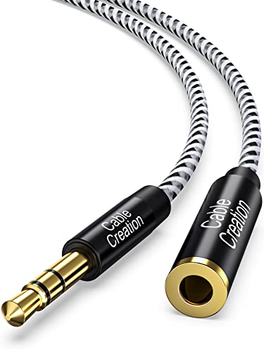 3.5mm Audio Extension Cable, CableCreation 3.5mm Male to Female Stereo Audio Cable with Gold Plated Connector, 1.5Feet - size: 1.5 FT