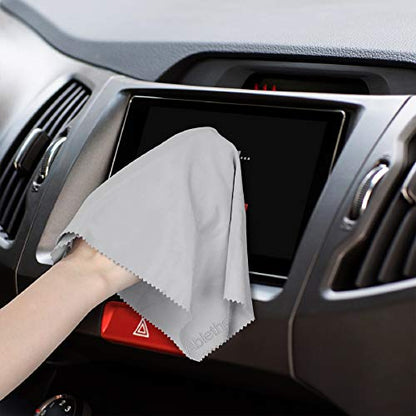 10 Pack Microfiber Cleaning Cloth for Glasses Large, Eye Glass Clean Cloths for Cleaning Lenses, Glasses, Screens, Cameras, Cell Phone, Eyeglasses, LCD TV Screens, Tablets … - size: 12 x 14 in / 10 x 12 in / 6 x 7 in