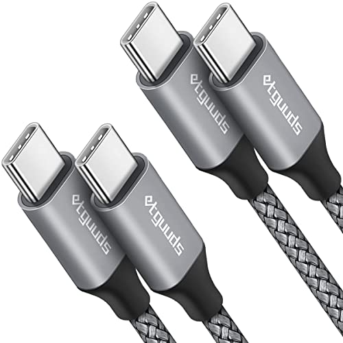 etguuds USB C to USB C Cable 4ft, 2-Pack 60W C to C Cable Fast Charging - color: Gray, size: 4ft