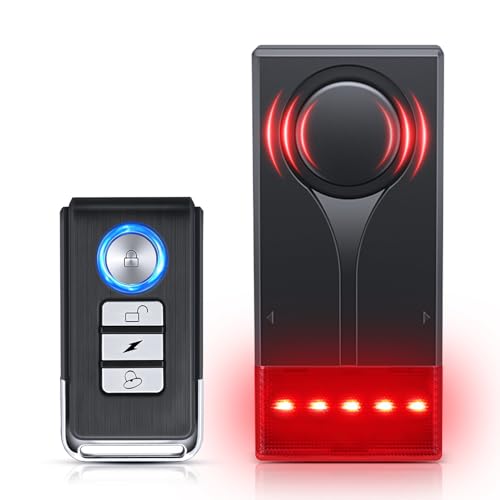 ELECTOP 108dB Car Alarm System, Automobile Vibration Sound & Light Alert - color: 1 Alarm(1 Remote)
