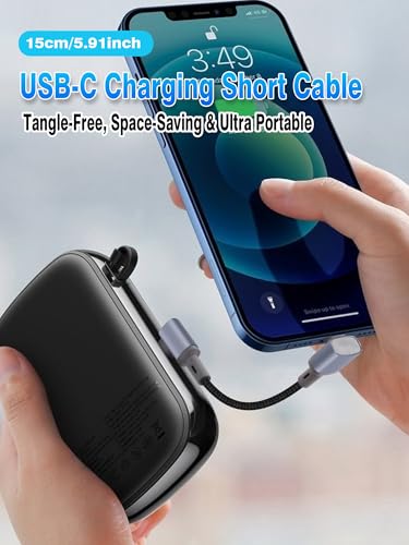 YACSEJAO 100W Short 90 Degree USB C to USB C Cable 5.9inch - style: Straight to Side Angle