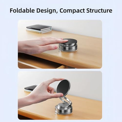 2026 Upgraded Magnetic Car Phone Holder for Magsafe: 360° Rotatable Adjustable Vacuum Car Phone Mount with 98LBS Suction & 2400gf Magnet, Universal for Car/Gym/Mirror, Fits iPhone & Android - color: E. T28-Black Base
