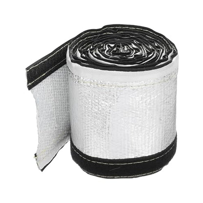 MECCANIXITY 1.5mm Heat Shroud Aluminized Sleeving 1" ID x 10FT Aluminum Metallic Fiberglass Heat Shroud for Fuel Lines Cables Electrical Wiring - size: 1" ID x 10FT