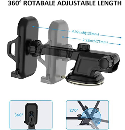Car Phone Holder Mount Dashboard/Air Vent/Windshield for Moto Motorola G Power 2022 2021 /G Pure/G 5G/Edge 2021/One 5G Ace/G7 Z4 Z3/E 2020 E6,LG Velvet Wing,K92 K51 Q70,Stylo 6 5,V60 G8 G8X V40 Thinq