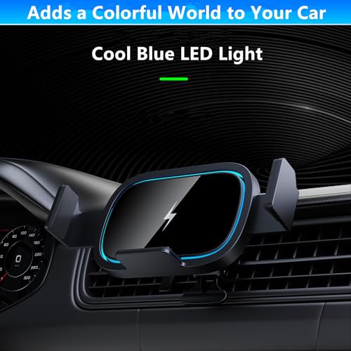 Wireless Car Charger Mount for Samsung Galaxy Z Fold 8 7,15W Fast Charging - color: Black-With 60W Car Charger