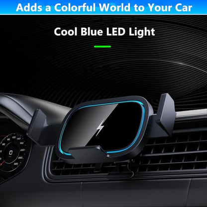 Wireless Car Charger Mount for Samsung Galaxy Z Fold 8 7,15W Fast Charging - color: Black-With 60W Car Charger