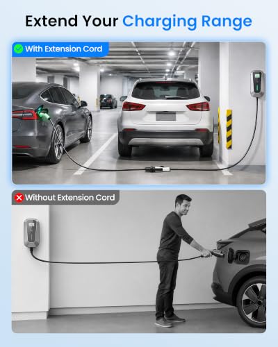 J1772 EV Extension Cable 50A 21FT, Level 2 - size: 50A_21FT