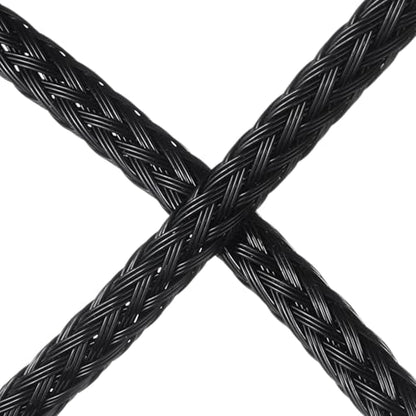 uxcell 10 Ft - 1/8 Inch Expandable Braided Cable Sleeving, PET Cable Management Wire Sleeve Cord Protector, Wire Wrap Loom Tube for TV Computer Audio, Office Home Devices, Black