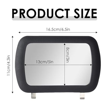 Car Sun Visor Vanity Mirror, HD Clip-on Makeup Car Mirror Vanity, Black