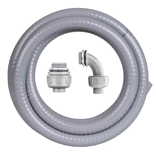 1/2 Inch 10 FT Liquid-Tight Conduit and Connector Kit - style: 1/2 inch-10FT