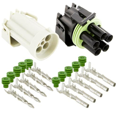 5-PIN (Conductor) 20 amps 18 20 GA, Weather-Pack Series, Sealer Terminals, Housing Male & Female Quick Disconnect QD Splice Kit