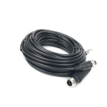 32FT 10M Car Video 4-Pin Aviation Extension Cable for CCTV Rearview Camera Truck Trailer Camper Bus Motorhome Vehicle Backup Monitor System Waterproof Shockproof (32FT) - size: 32FT