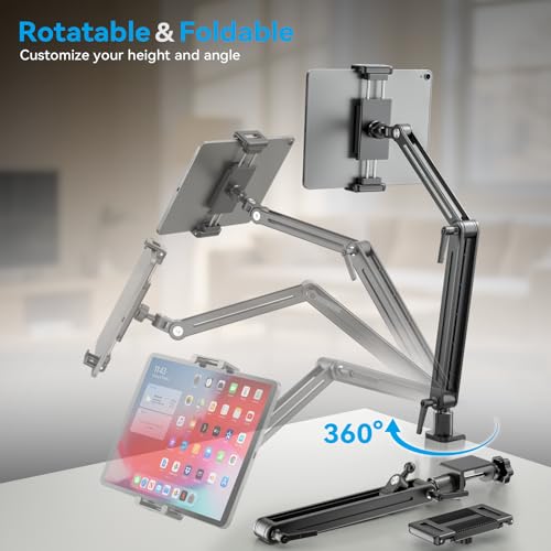 Portable Monitor Arm Mount Holder Screen Stand 18.5" 360° Rotating Base - size: up to 18.5"